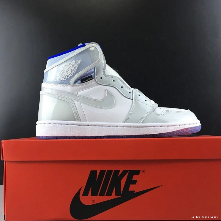 High Retro CK6637-104 Jordan 1  Racer White Zoom Blue 0923